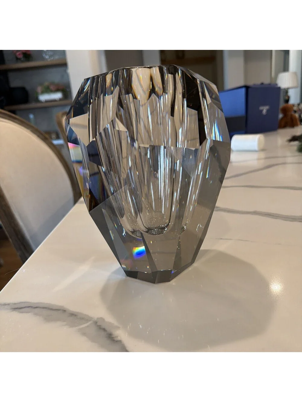 Swarovski Silex Vase - Satin.  Huge Vase - Retired And Discontinued GORGEOUS